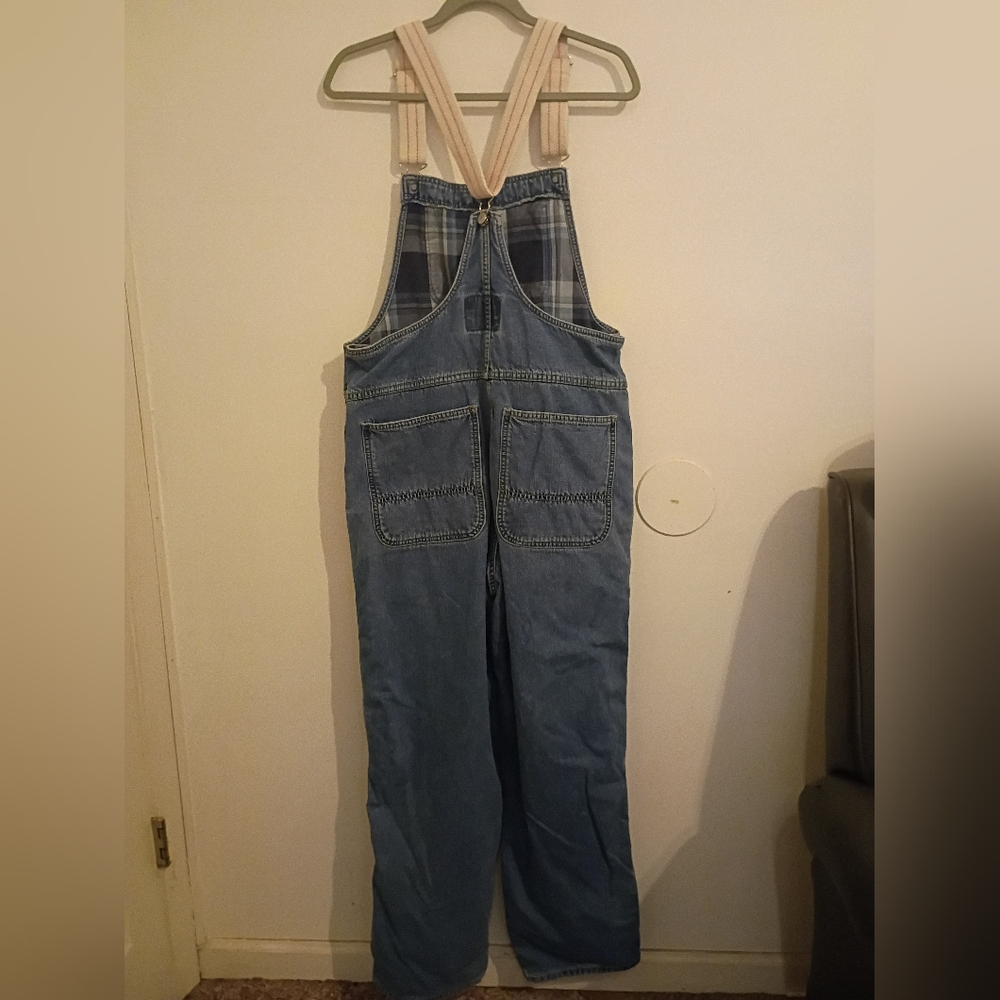VTG GAP Women's Flannel  Overalls Sz‎ M - Picture 2 of 7